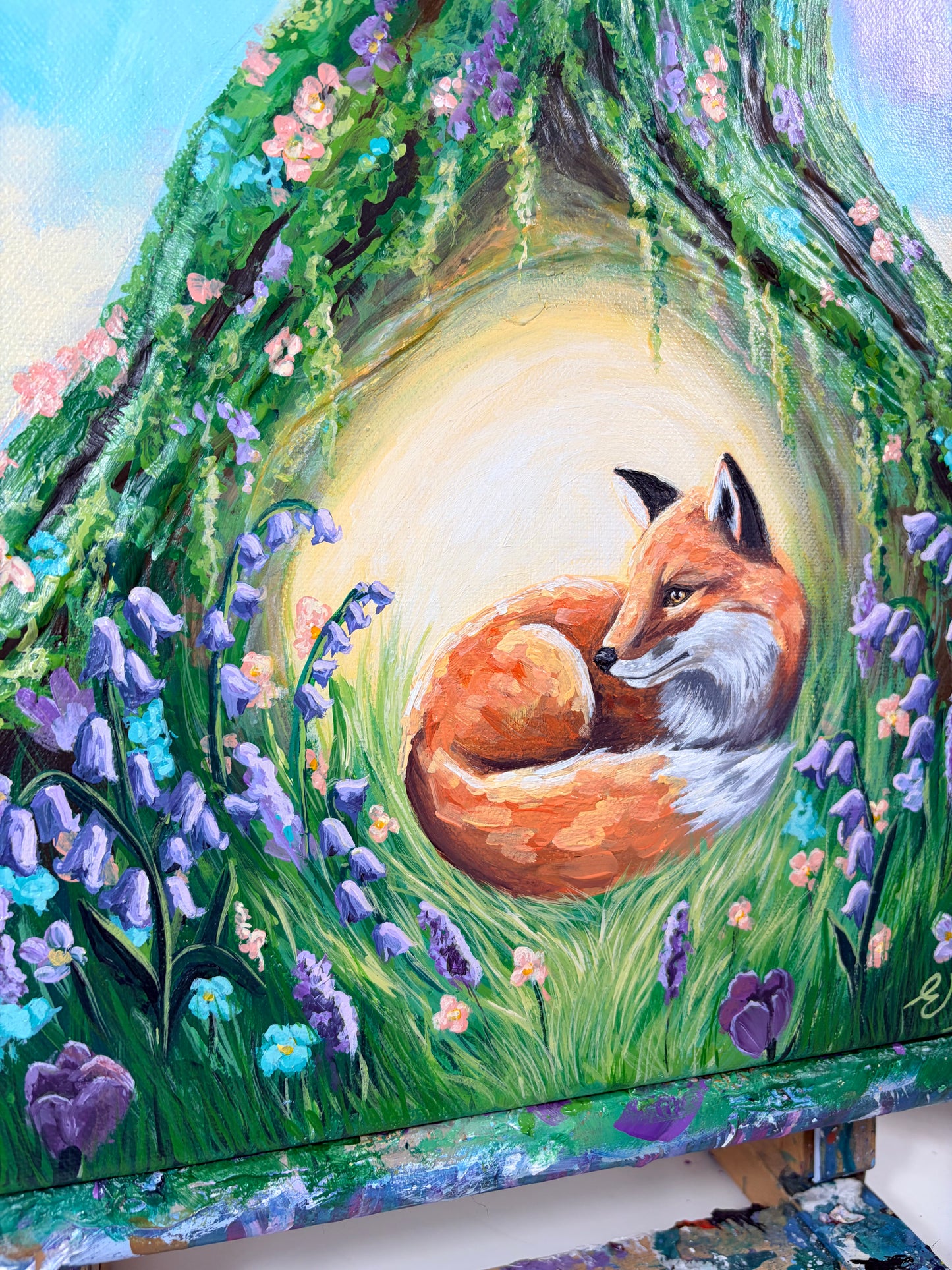 ‘Where I Am Safe’ – Original Mixed Media Textured Art on Canvas 40cmx30cm