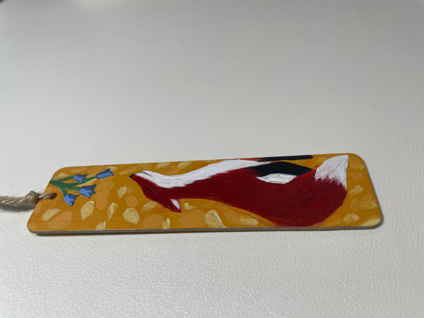 Fox In Bluebells Hand Painted Bookmark