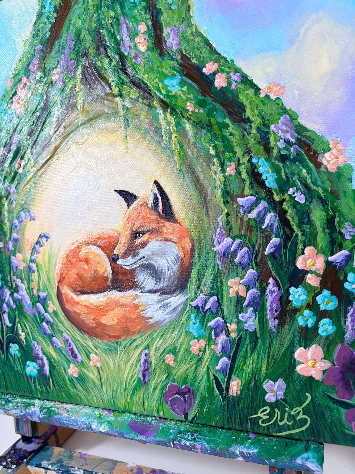 ‘Where I Am Safe’ – Original Mixed Media Textured Art on Canvas 40cmx30cm