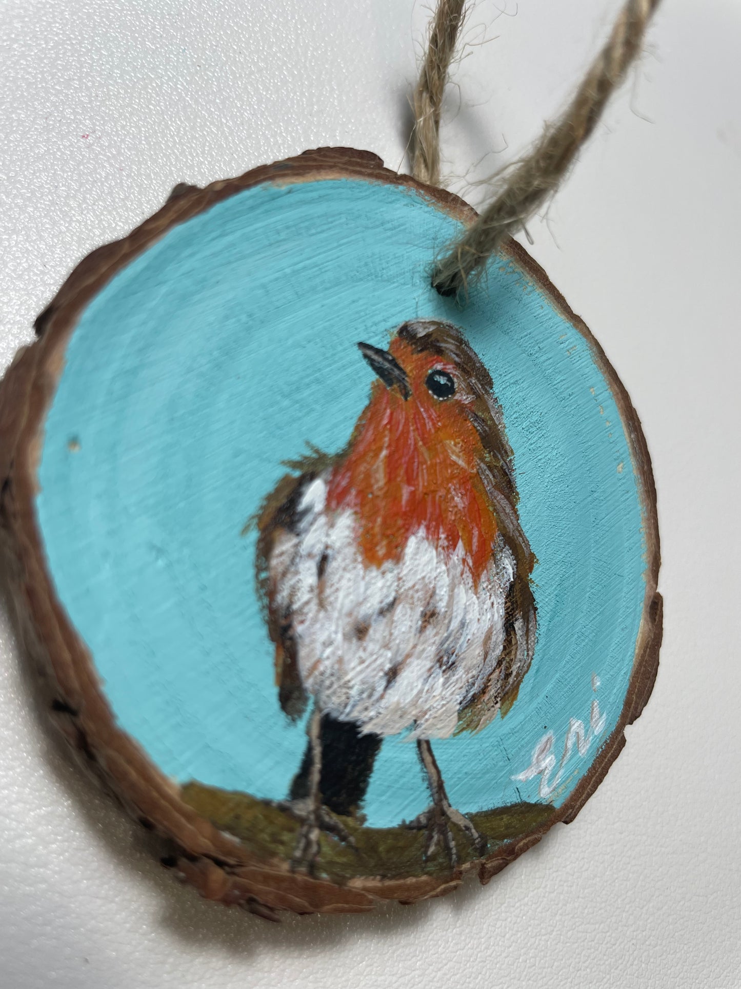 Robin Redbreast Wood Slice