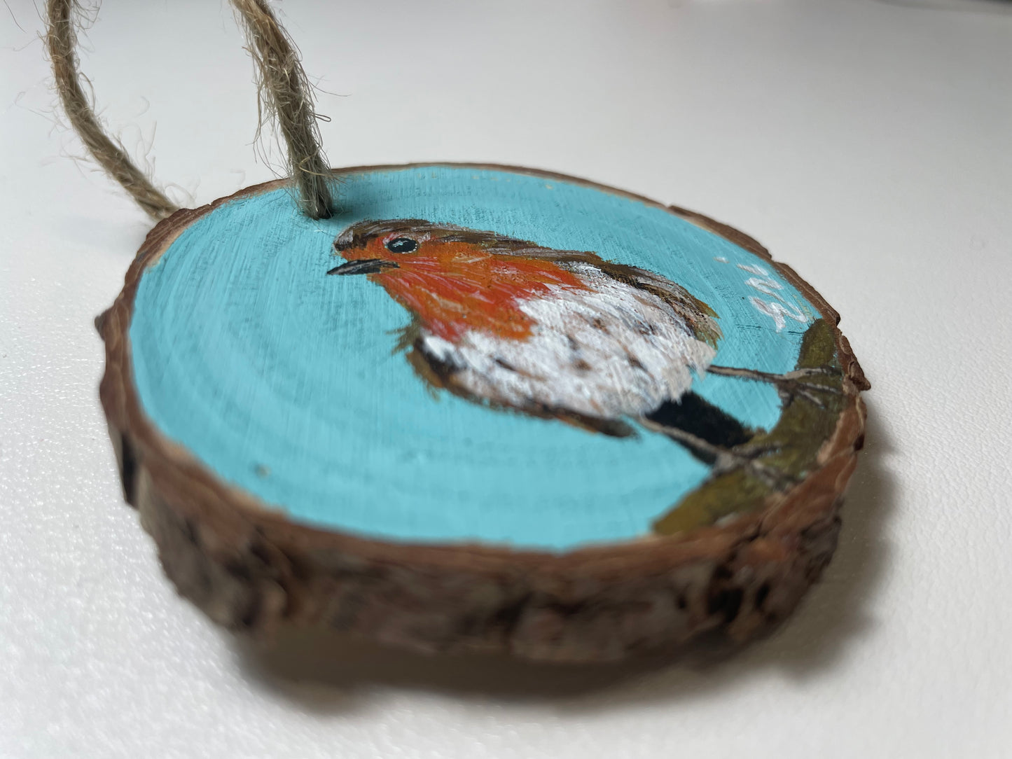 Robin Redbreast Wood Slice