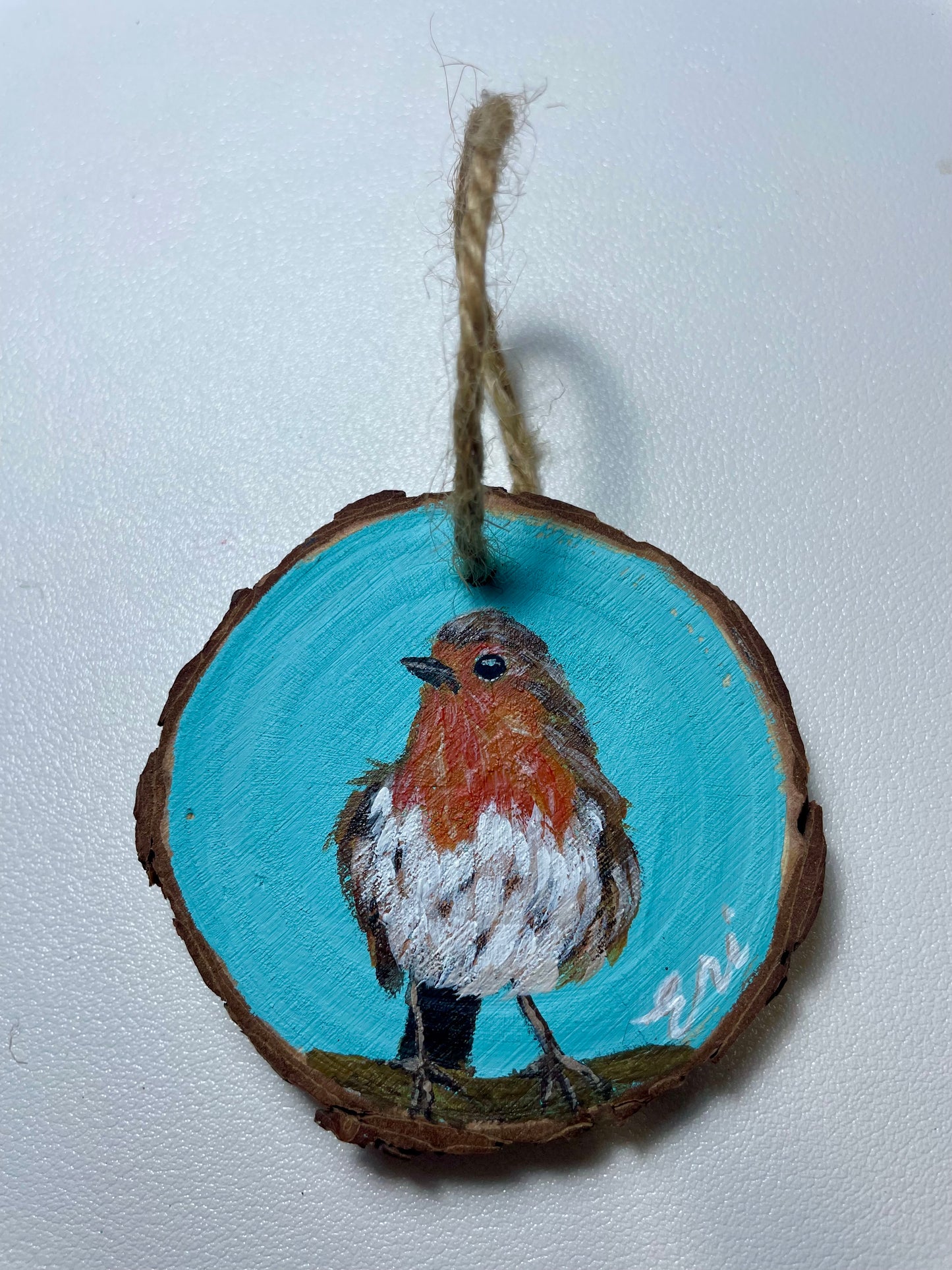 Robin Redbreast Wood Slice