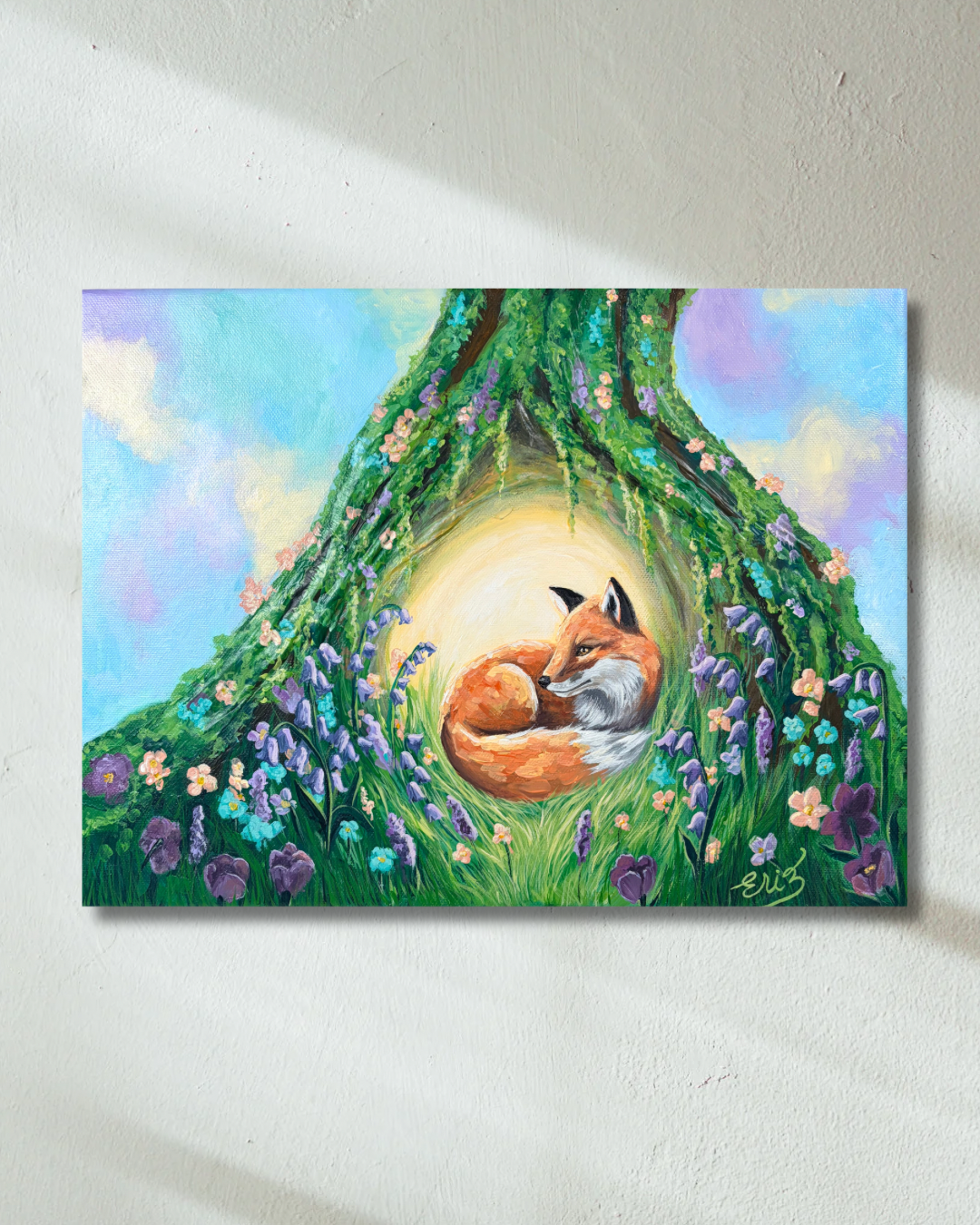 ‘Where I Am Safe’ – Original Mixed Media Textured Art on Canvas 40cmx30cm