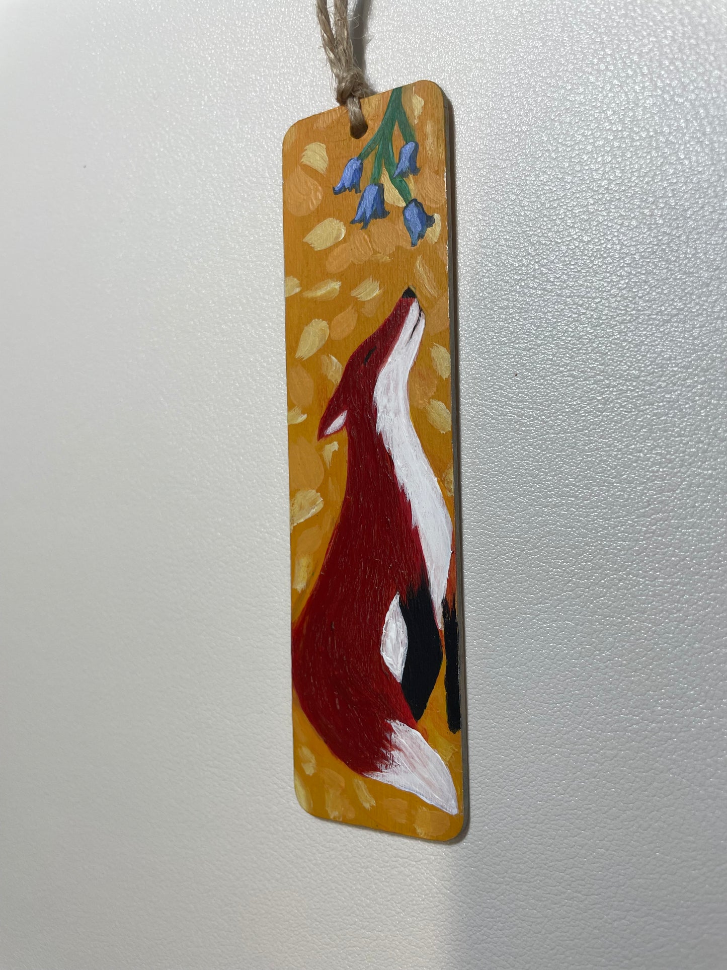 Fox In Bluebells Hand Painted Bookmark