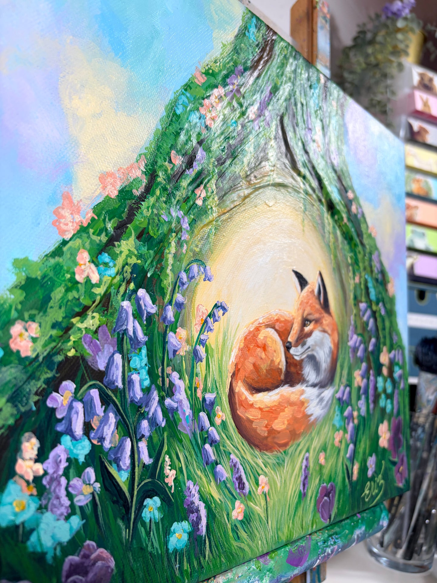 ‘Where I Am Safe’ – Original Mixed Media Textured Art on Canvas 40cmx30cm