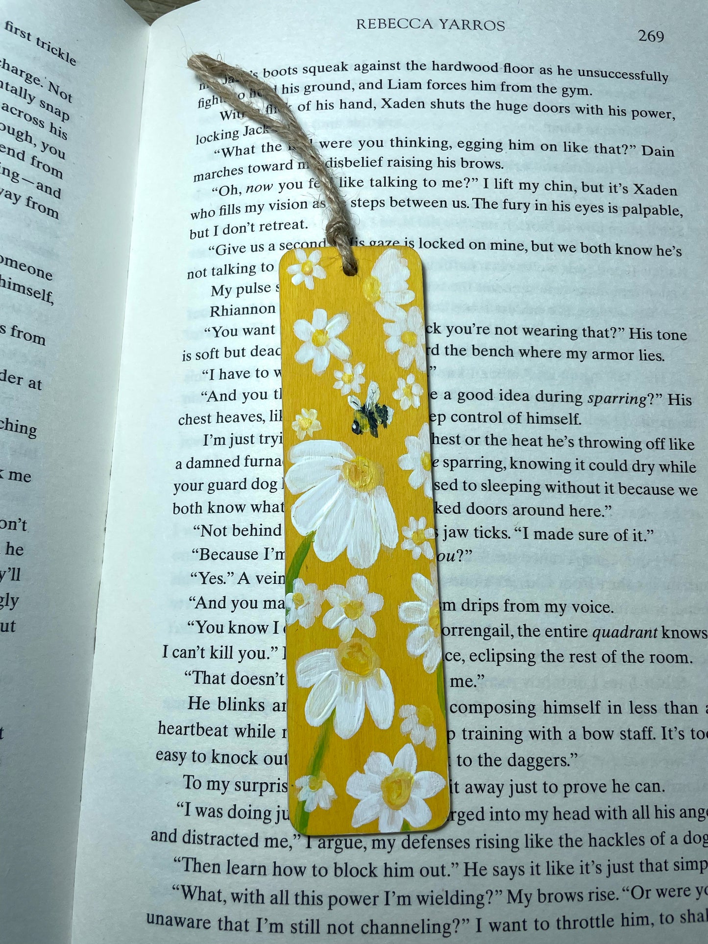 Bumblebee Hand Painted Bookmark