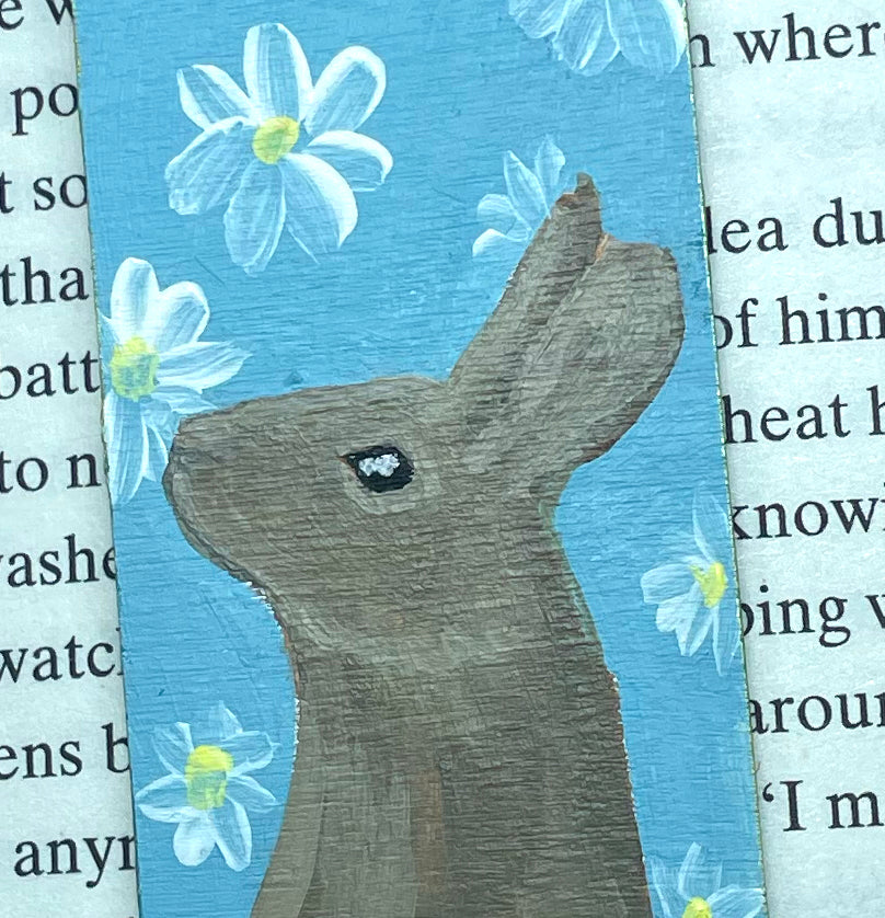 Bunny Hand Painted Bookmark