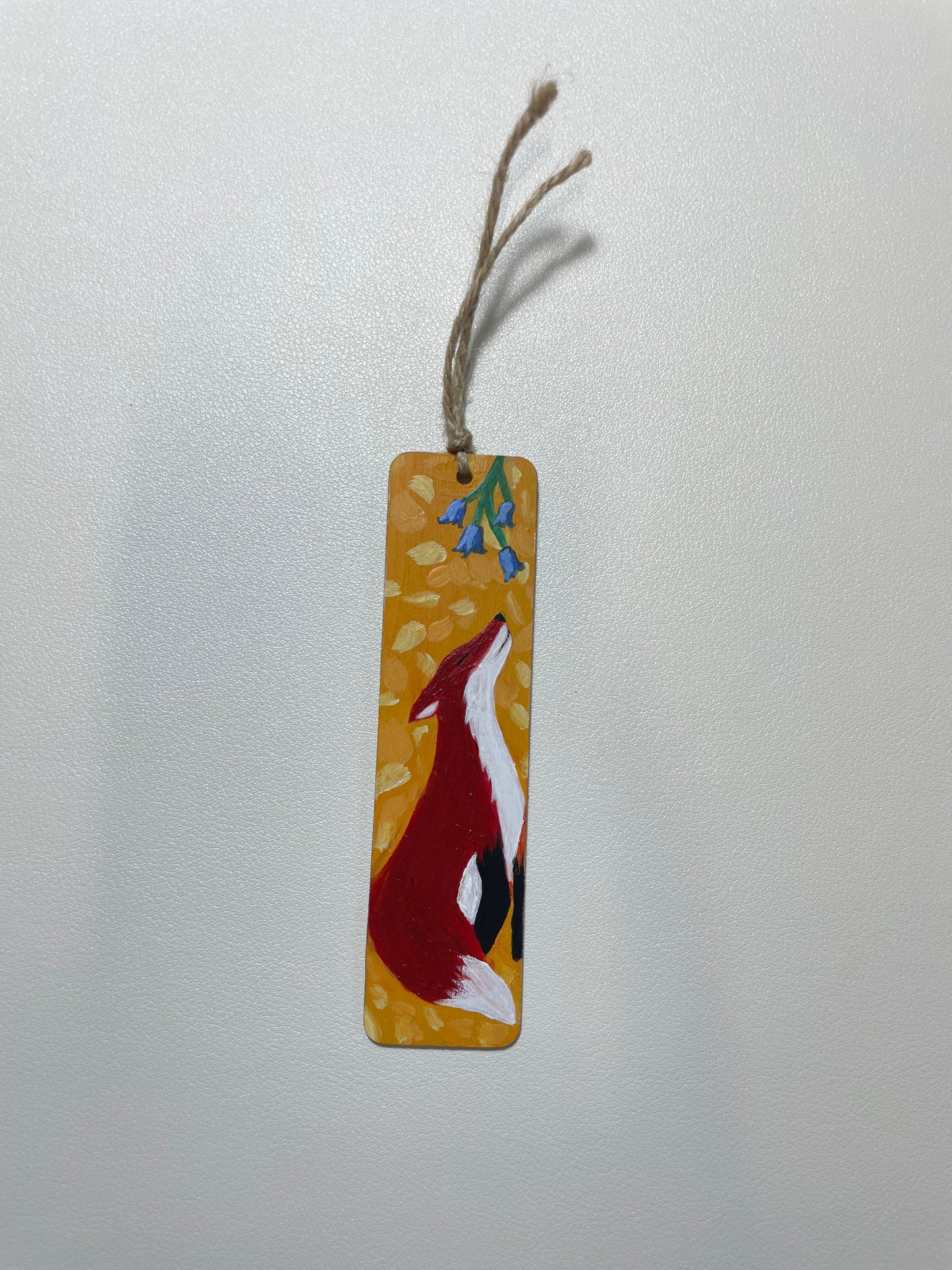 Fox In Bluebells Hand Painted Bookmark