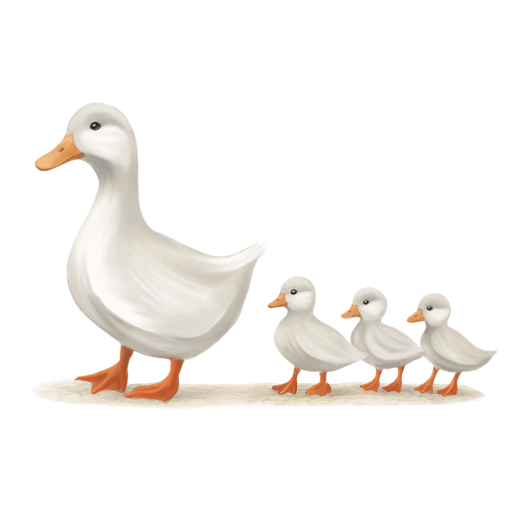 Ducks In A Row Sticker