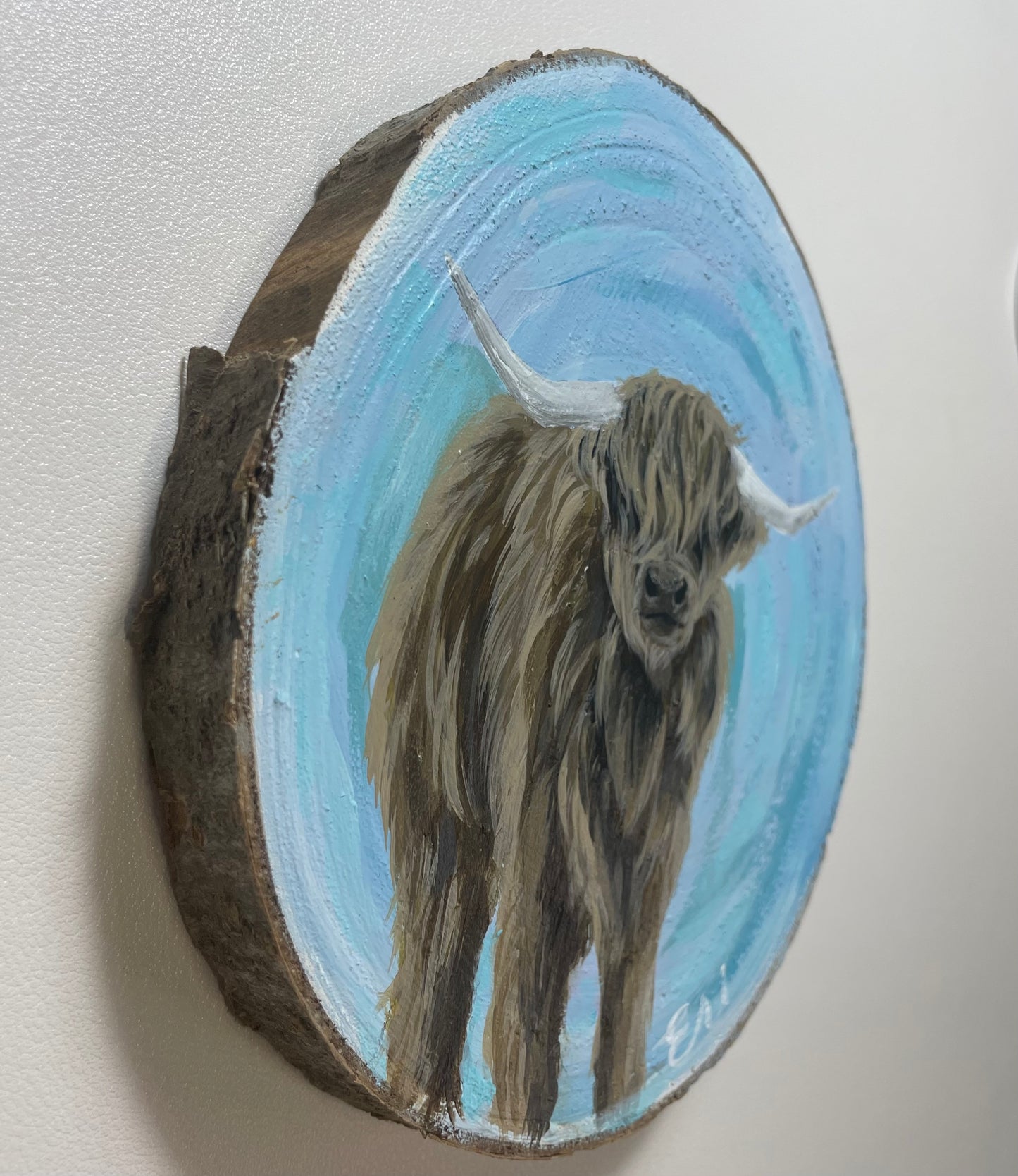 Large Highland Cow Wood Slice