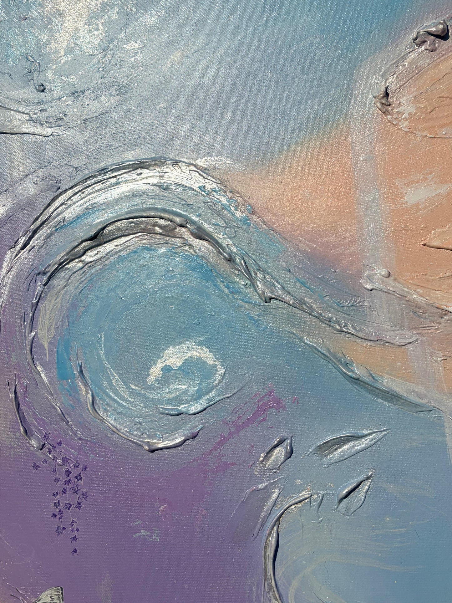 'Still, I Am With You' – Original Mixed Media Textured Art on Canvas (910mm x 610mm)