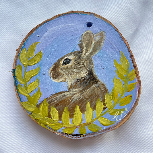 Rabbit Wood Slice Original