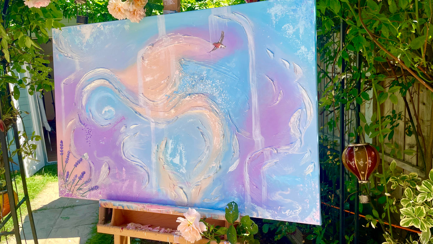 'Still, I Am With You' – Original Mixed Media Textured Art on Canvas (910mm x 610mm)