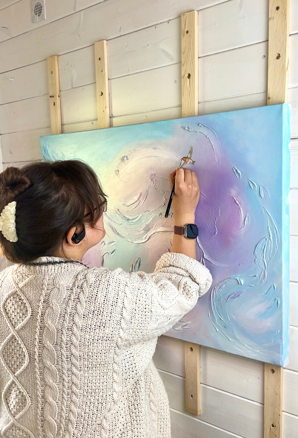 'Still, I Am With You' – Original Mixed Media Textured Art on Canvas (910mm x 610mm)