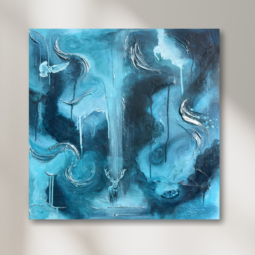 Enchanted Nocturne Original Mixed Media Painting