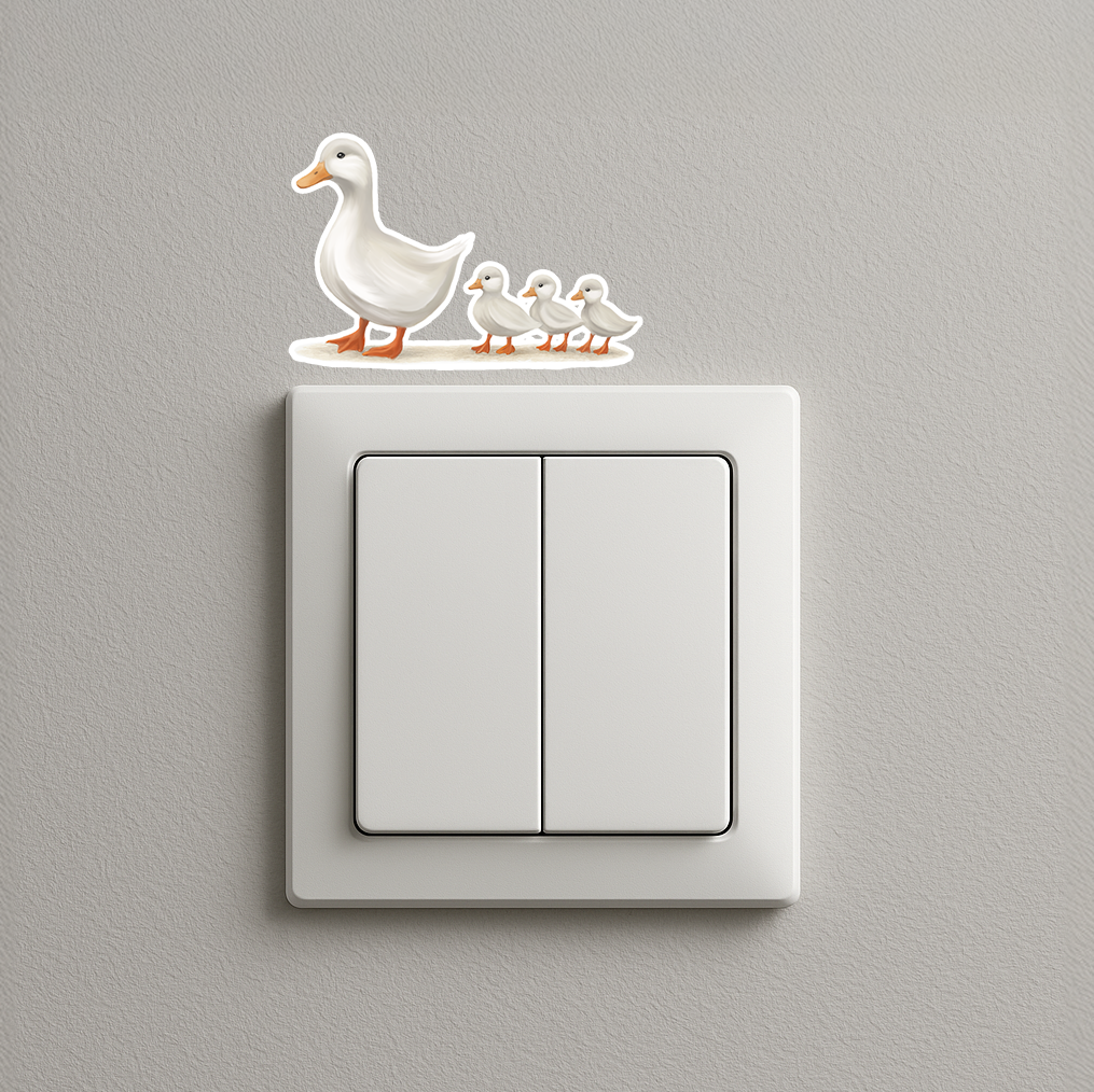 Ducks In A Row Sticker