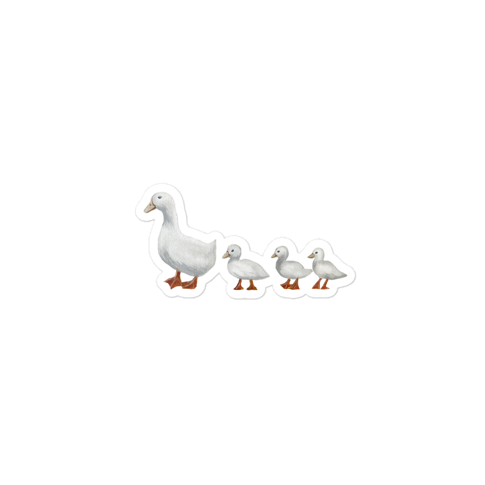 Ducks In A Row Sticker