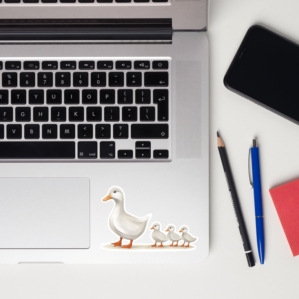 Ducks In A Row Sticker