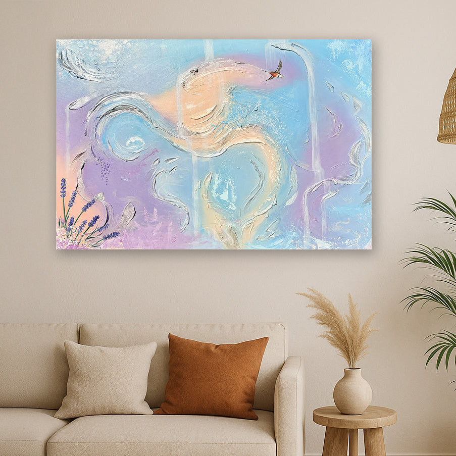 'Still, I Am With You' – Original Mixed Media Textured Art on Canvas (910mm x 610mm)