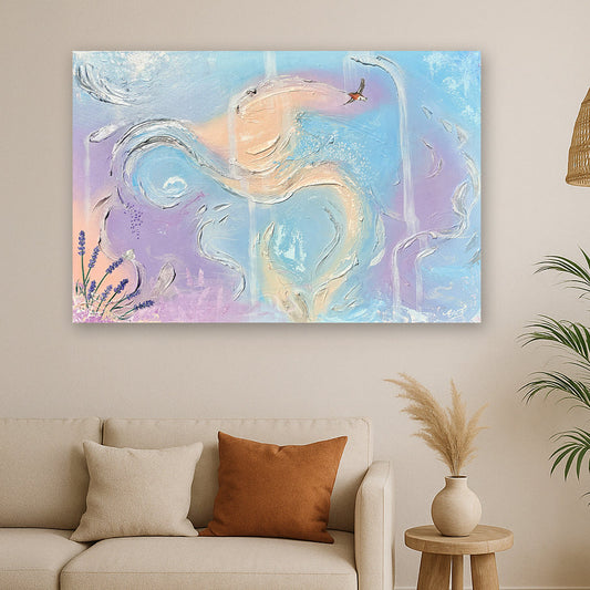 'Still, I Am With You' – Original Mixed Media Textured Art on Canvas (910mm x 610mm)