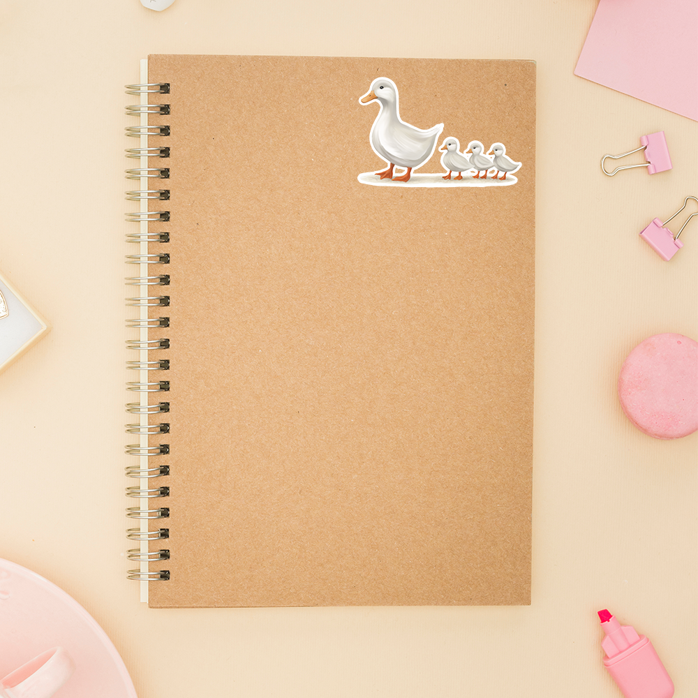 Ducks In A Row Sticker