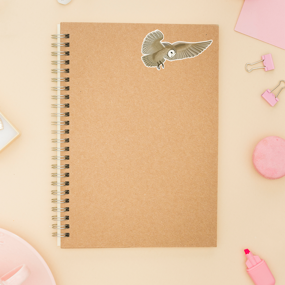 Barn Owl In Flight Sticker